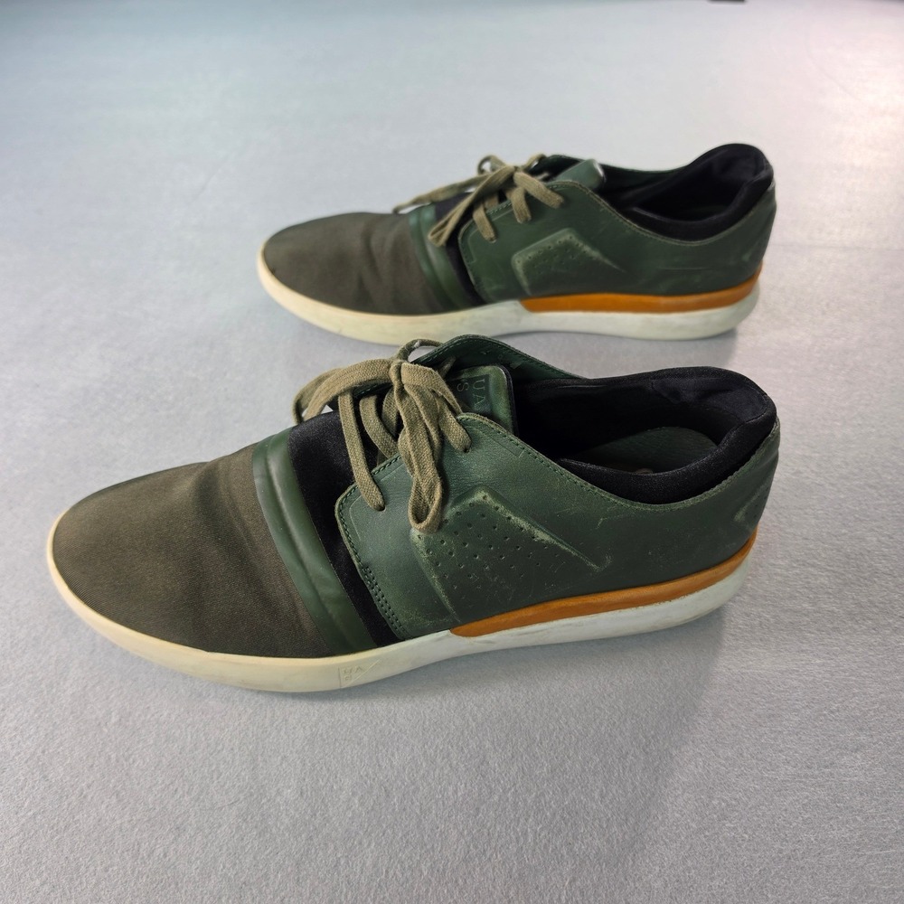 Under Armour Street Encounter Sneakers Men 10.5 Olive Green Orange Sporty Casual
